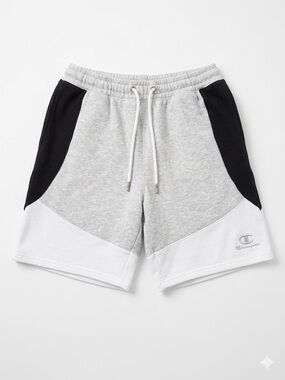Champion Men’s Grey, Black & White Colorblock Athletic Shorts